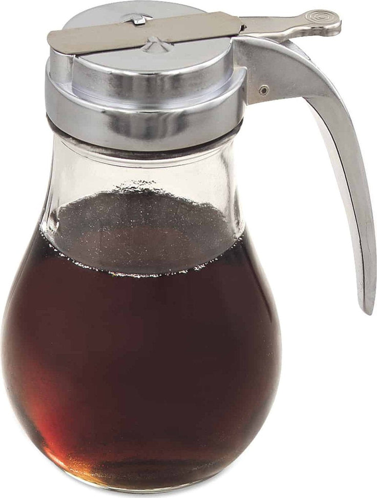 Browne 14 Oz Chrome-Plated Metal Syrup Dispensers Pack of 12 - 575190