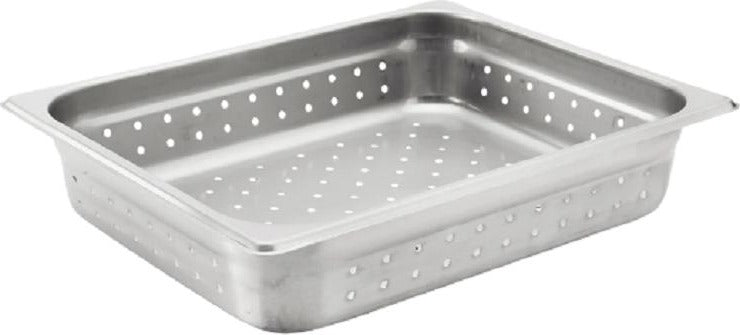 Browne 2.5" Stainless Steel Perforated Anti-Jam Half Size Steam Pan - 5781212