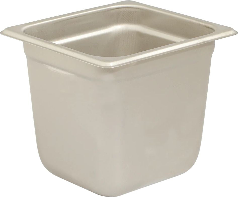 Browne 6" Stainless Steel Anti-Jam 1/6 Size Steam Pan - 5781606
