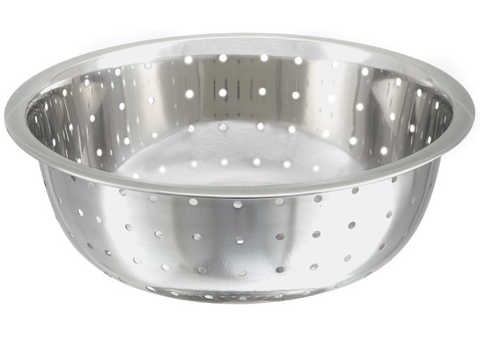Winco Chinese Style Colanders, Stainless Steel, 5 Mm - VRS Restaurant Equipment & Supply Store