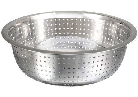 Winco Chinese Style Colanders, Stainless Steel, 2.5 Mm - VRS Restaurant Equipment & Supply Store