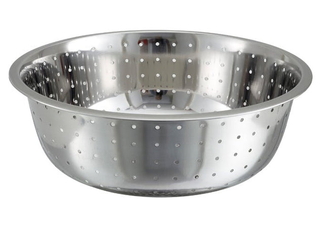 Winco Chinese Style Colanders, Stainless Steel, 5 Mm - VRS Restaurant Equipment & Supply Store