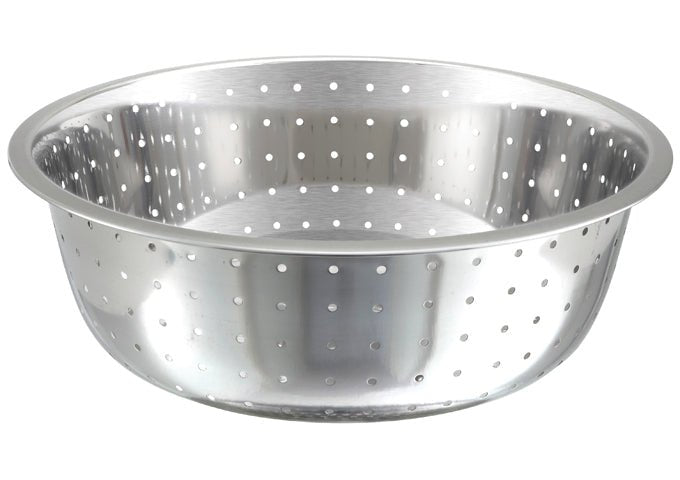 Winco Chinese Style Colanders, Stainless Steel, 5 Mm - VRS Restaurant Equipment & Supply Store