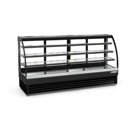 American Chef 80″ Curved Glass Floor Refrigerated Display Case DCC80 - VRS Restaurant Equipment & Supply Store
