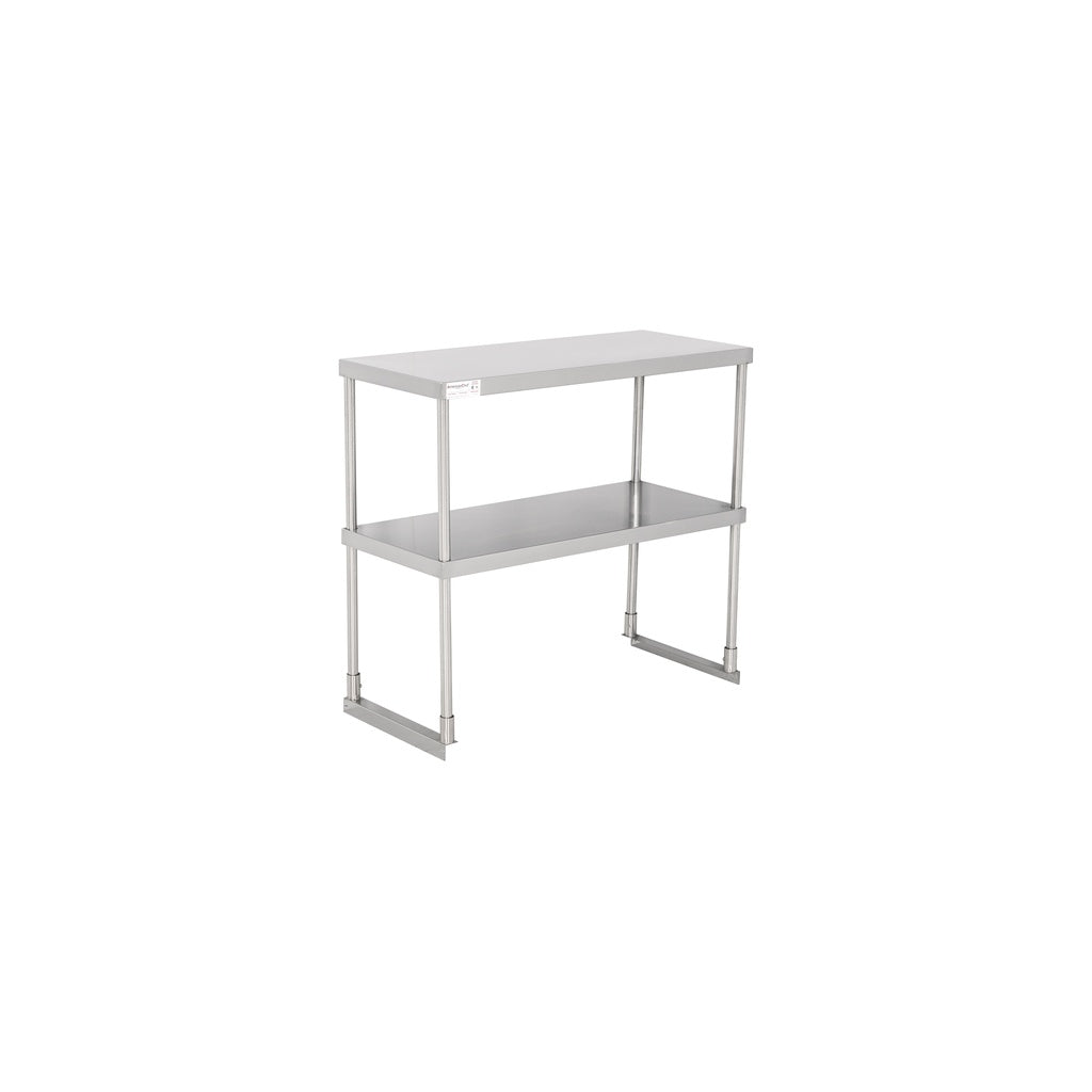 American Chef 16" x 36" Double Tier Stainless Steel Overshelf - DOV-1636