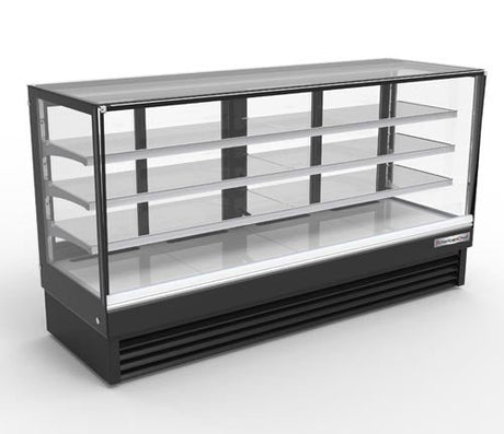 American Chef 94″ Square Glass Floor Refrigerated Display Case DCS94 - VRS Restaurant Equipment & Supply Store