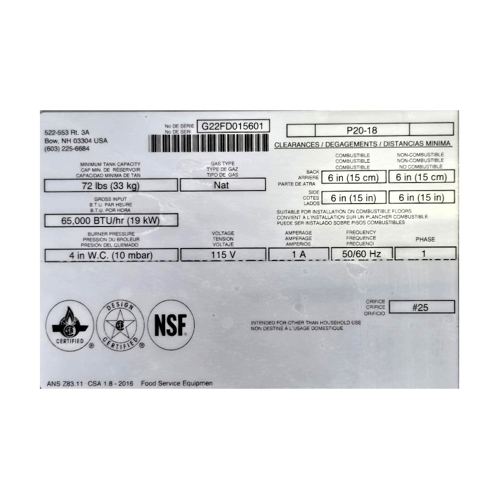 UltraFryer B-P20-18-5-UC 5 Gas Fryer - Natural Gas