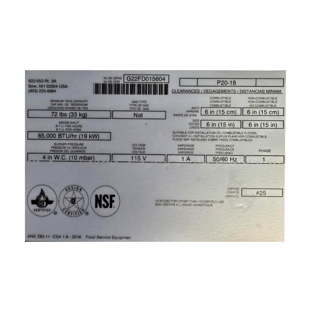 UltraFryer B-P20-18-5-UC 5 Gas Fryer - Natural Gas