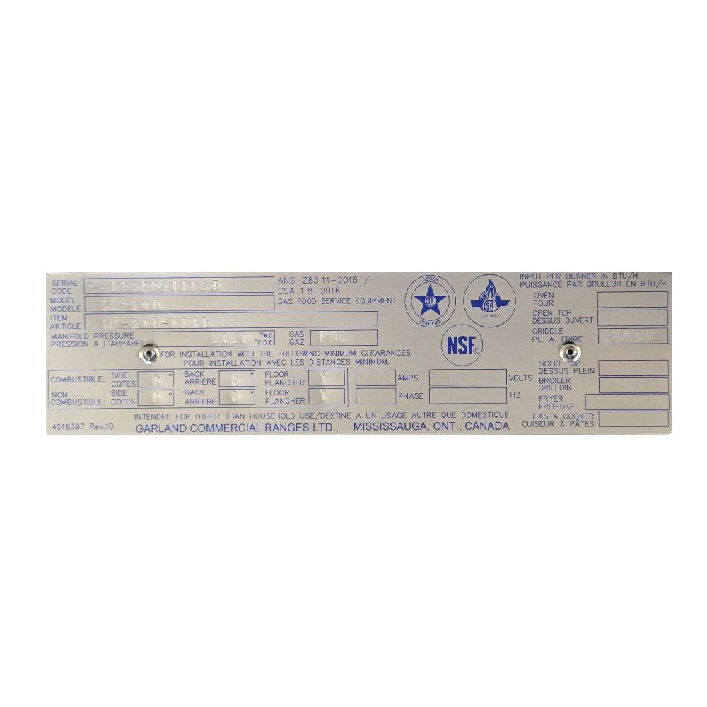 Garland GD-24G Countertop Griddle - Propane