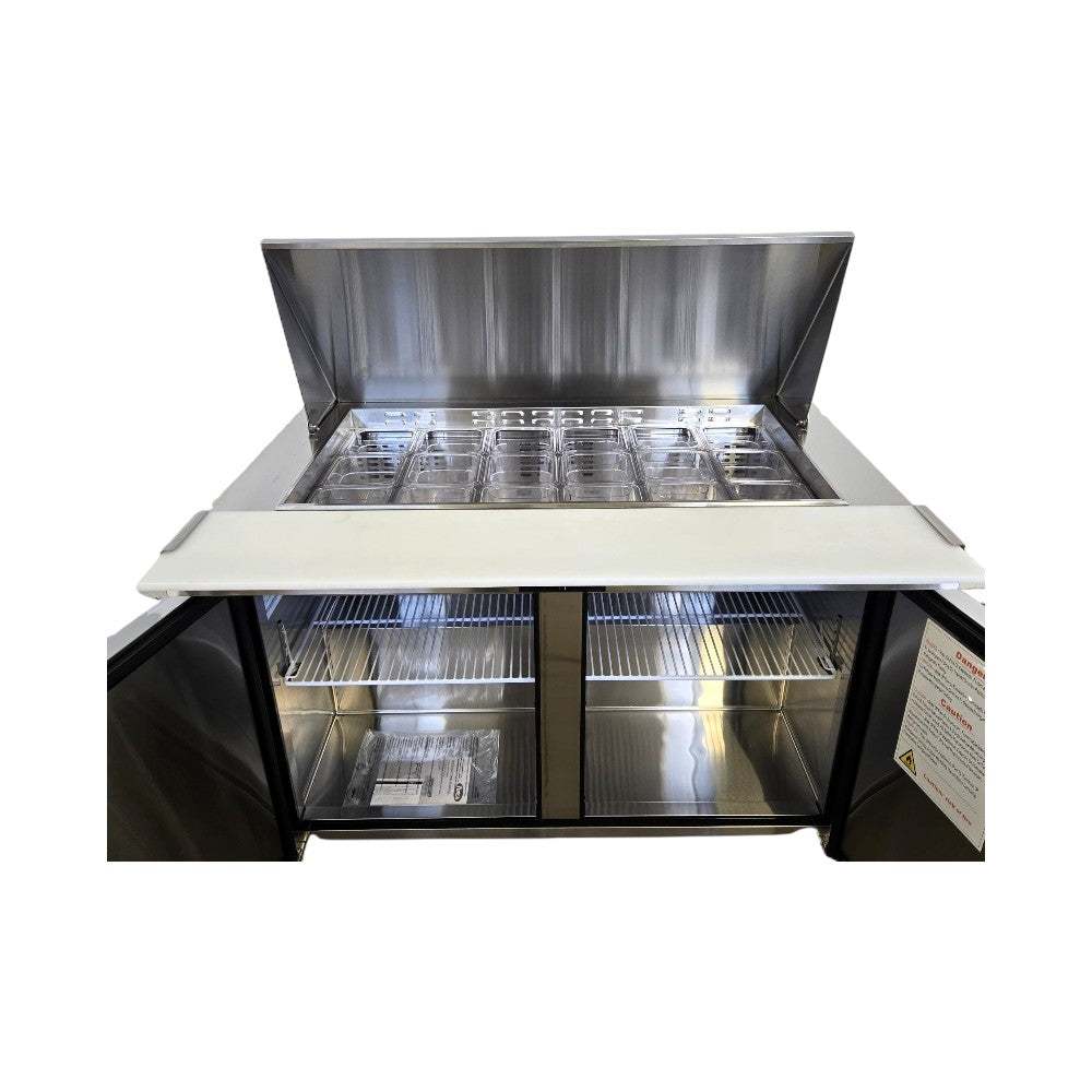 Atosa MSF8306GR Refrigerated Mega Top Prep Table - 2 Door