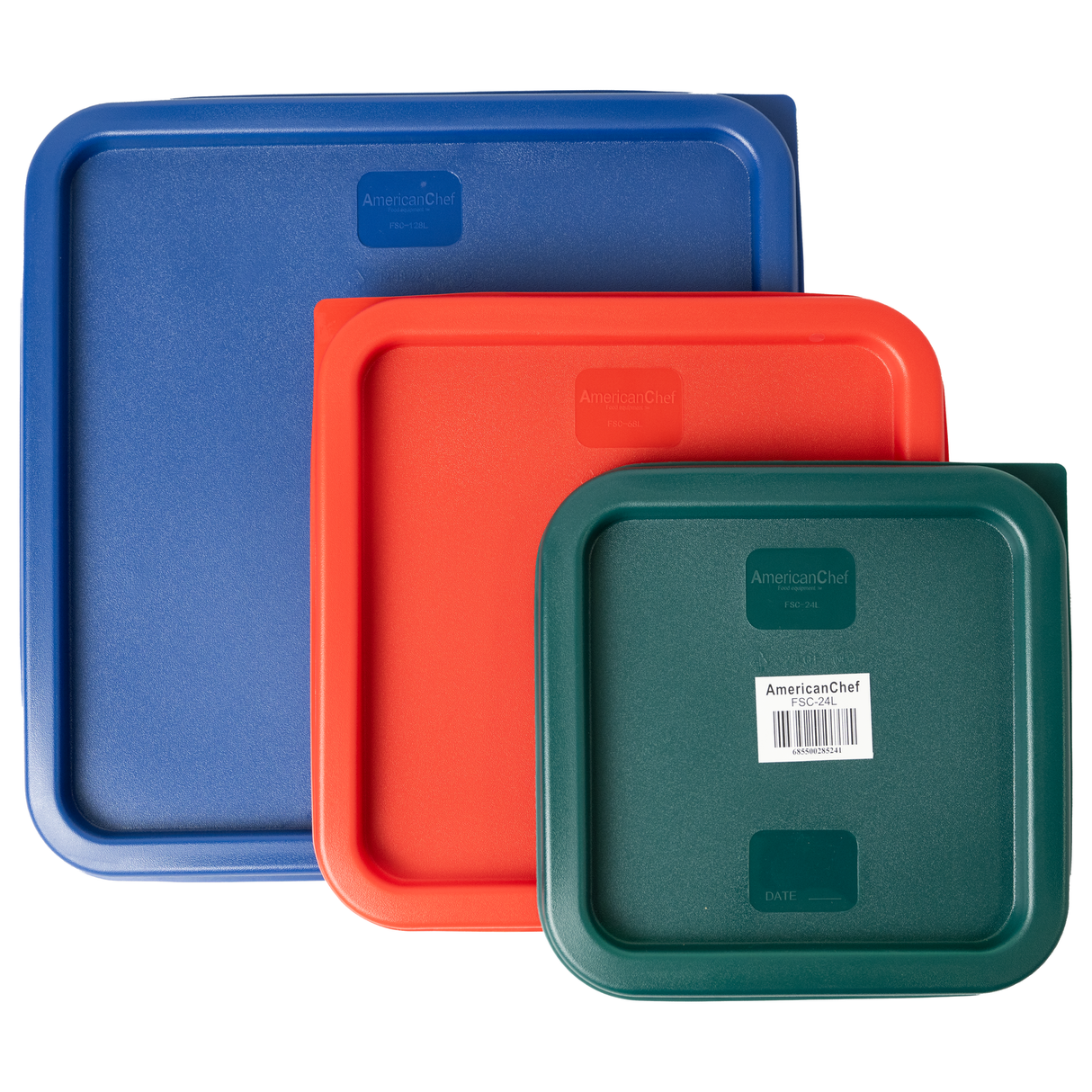 American Chef FSC-128L - Cover for 12, 18 & 22 Quart Square Storage Containers, Polyethylene