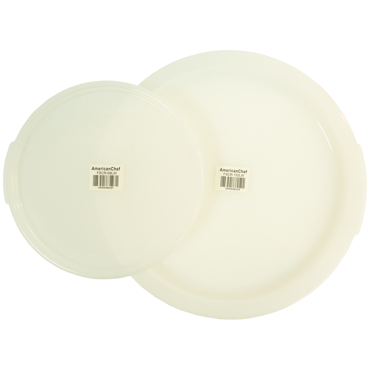American Chef FSCR-68LW - Cover for Round Storage Container, White, Polypropylene - 6 | 8 Quart, Polypropylene