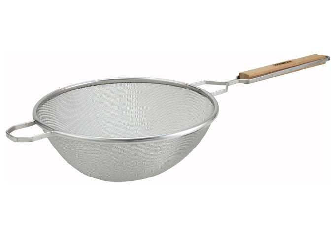 Winco Fine Mesh Strainer, Stainless Steel, Single - VRS Restaurant Equipment & Supply Store