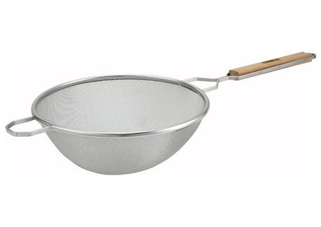 Winco Fine Mesh Strainer, Stainless Steel, Single - VRS Restaurant Equipment & Supply Store