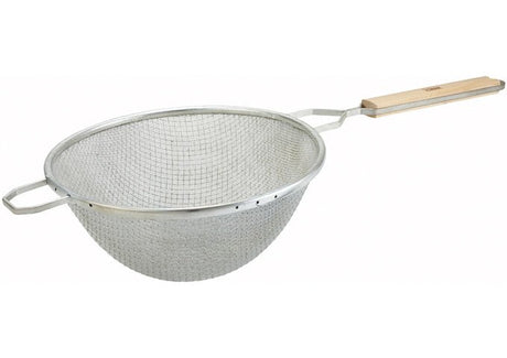 Winco Double Fine Mesh Strainer, Stainless Steel - VRS Restaurant Equipment & Supply Store