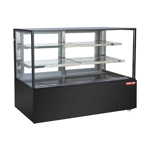 New Air NDC-59-SG 60″ Square Glass Floor Refrigerated Display Case - VRS Restaurant Equipment & Supply Store