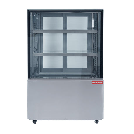 New Air NDC-36-SG 36″ Square Glass Floor Refrigerated Display Case - VRS Restaurant Equipment & Supply Store