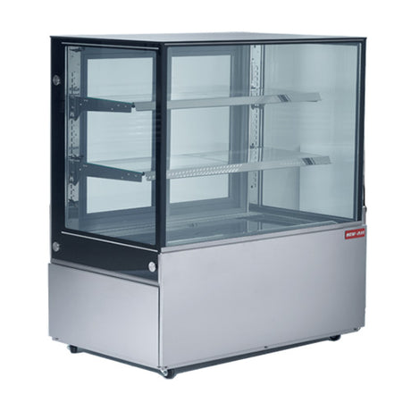 New Air NDC-48-SG 48″ Square Glass Floor Refrigerated Display Case - VRS Restaurant Equipment & Supply Store