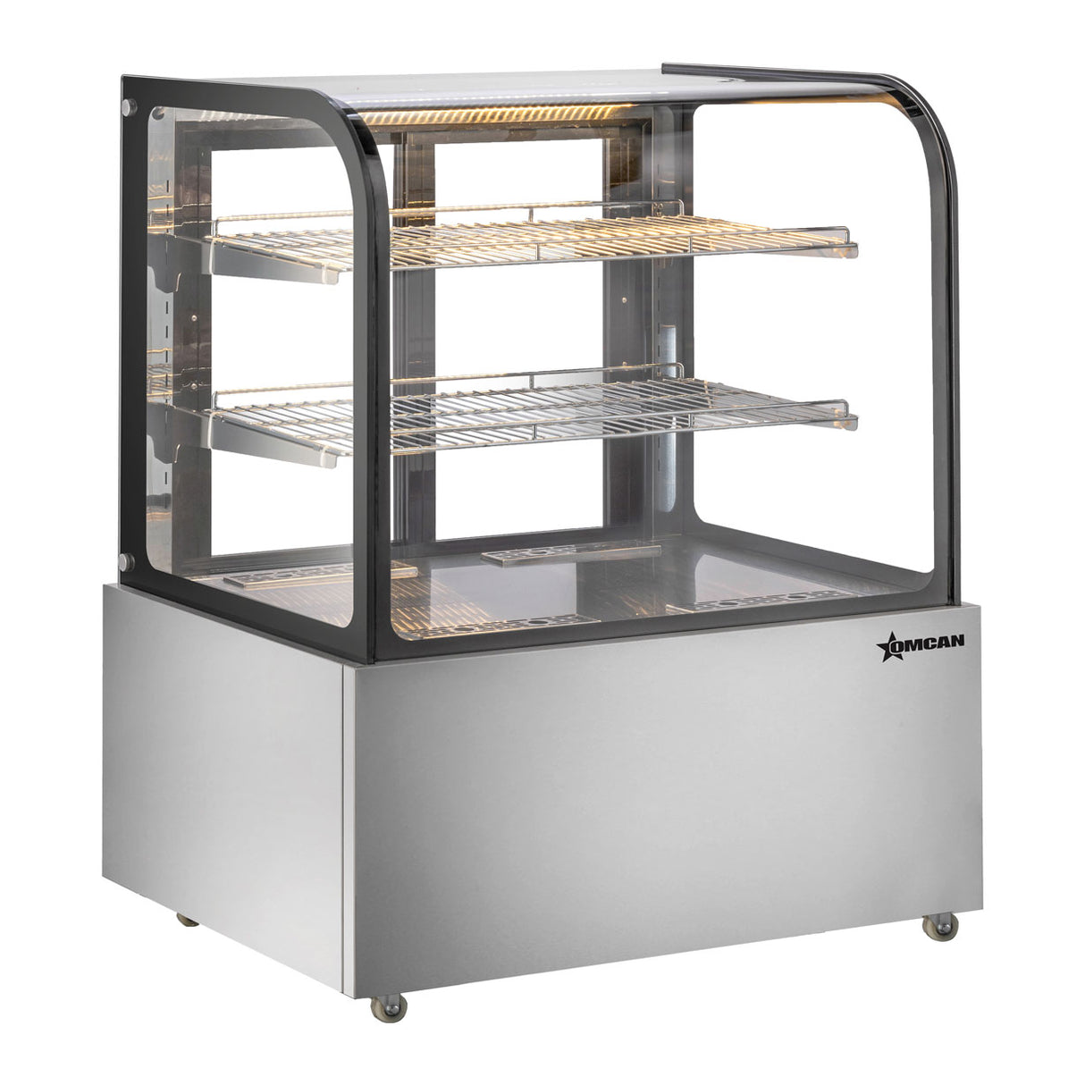 Omcan 49" Floor Model Curved Glass Display Warmer (16.2 cu. ft.)