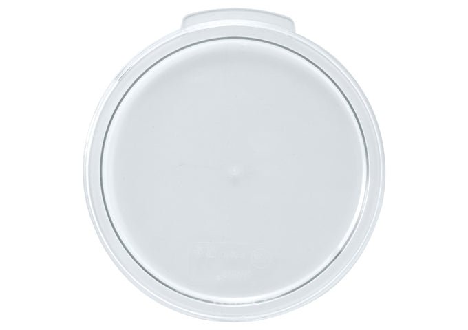 Winco Round Storage Container Cover, Clear Polycarbonate - VRS Restaurant Equipment & Supply Store