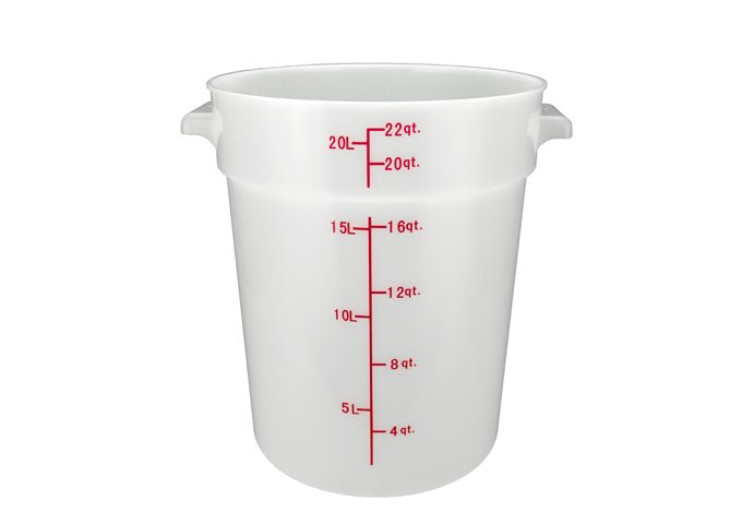Winco Round Storage Container, White, Polypropylene - VRS Restaurant Equipment & Supply Store