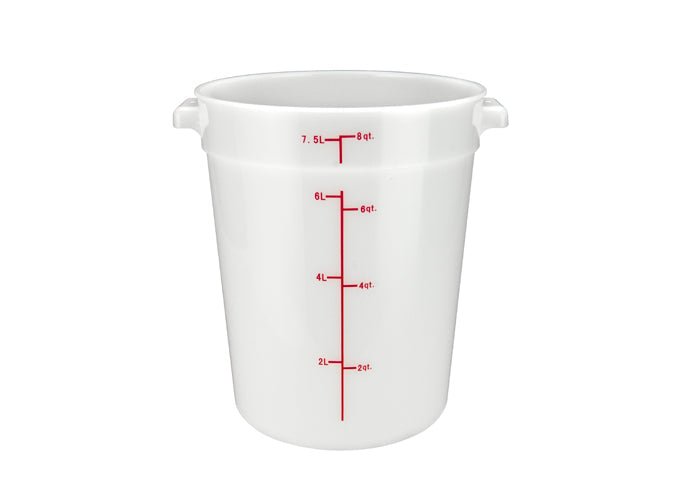 Winco Round Storage Container, White, Polypropylene - VRS Restaurant Equipment & Supply Store