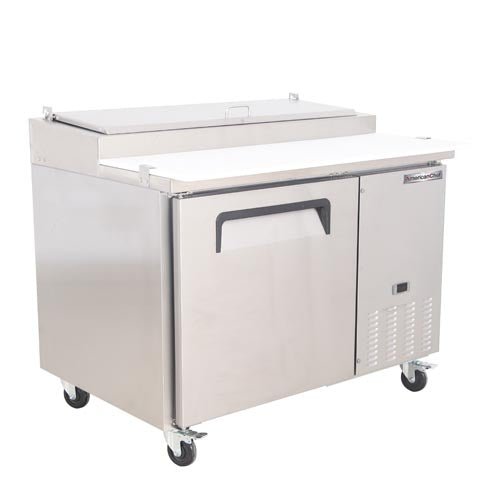 American Chef 44" One Door Pizza Prep Refrigerator PR1-44S - VRS Restaurant Equipment & Supply Store