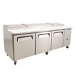 American Chef 93" Three Door Pizza Prep Refrigerator PR3-93S - VRS Restaurant Equipment & Supply Store