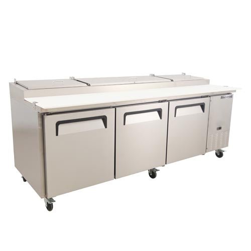 American Chef 93" Three Door Pizza Prep Refrigerator PR3-93S - VRS Restaurant Equipment & Supply Store