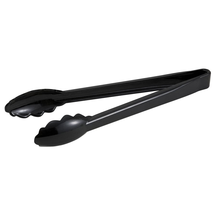 Winco PUT-12K Black 12" Polycarbonate Utility Serving Tongs
