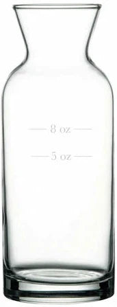 Pasabahce 5 & 8 Oz Markings Villiage Carafe Lined Glass - PG43804-5-8
