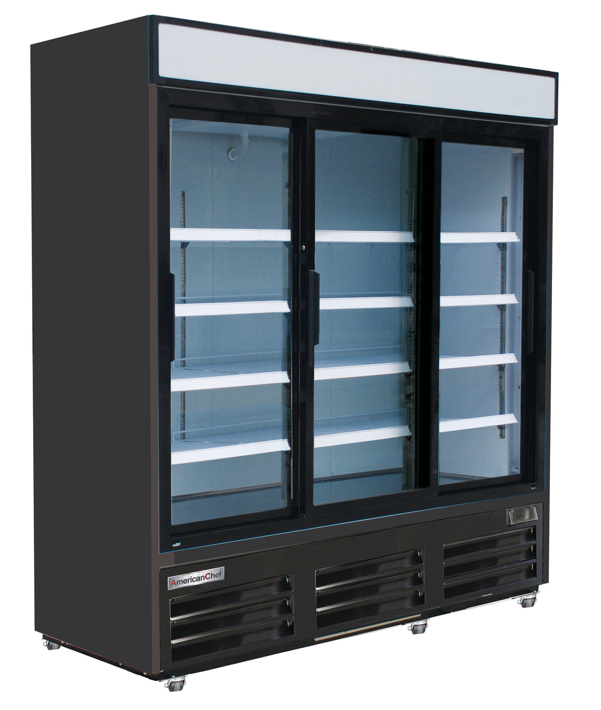 American Chef 81" Glass Door Merchandiser Refrigerator R3G-81-WSSL