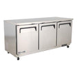 American Chef 72″ Three Door Under Counter Freezer FUC3-72S - VRS Restaurant Equipment & Supply Store