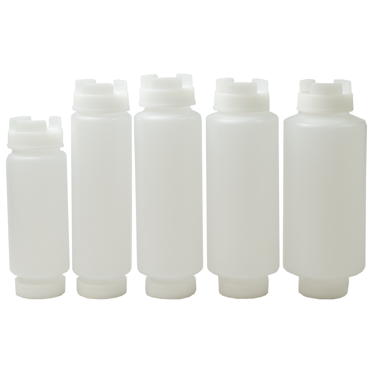 American Chef SB-12H - 12oz FIFO Squeeze Bottles, Wide Mouth, Clear, Plastic