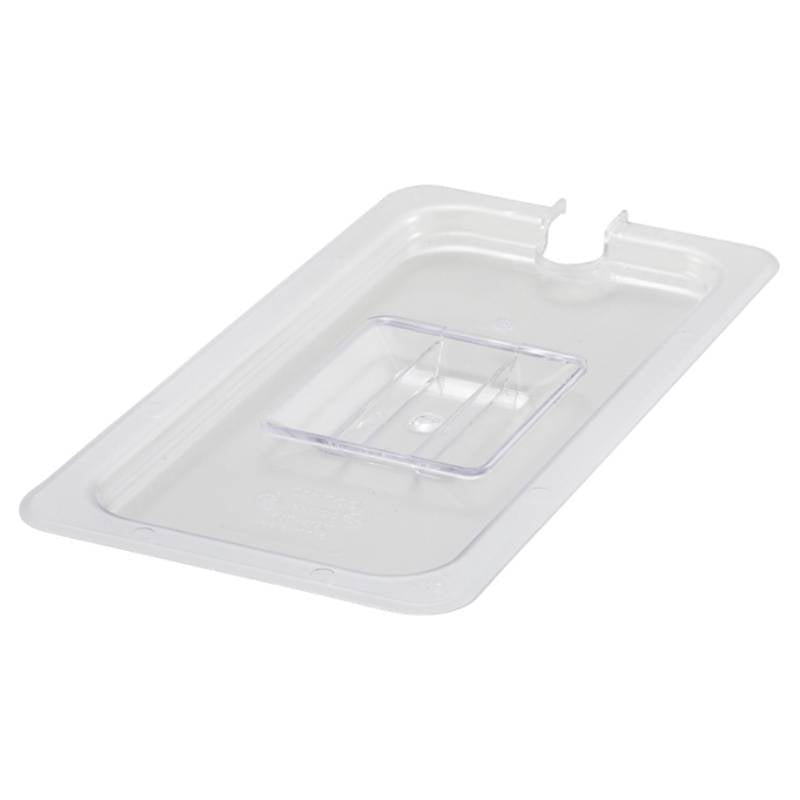 Winco Polycarbonate Food Pan Cover, Slotted - VRS Restaurant Equipment & Supply Store