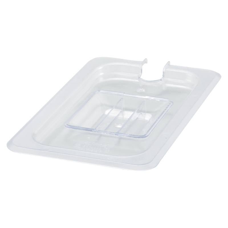 Winco Polycarbonate Food Pan Cover, Slotted - VRS Restaurant Equipment & Supply Store
