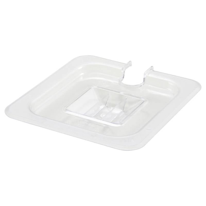 Winco Polycarbonate Food Pan Cover, Slotted - VRS Restaurant Equipment & Supply Store