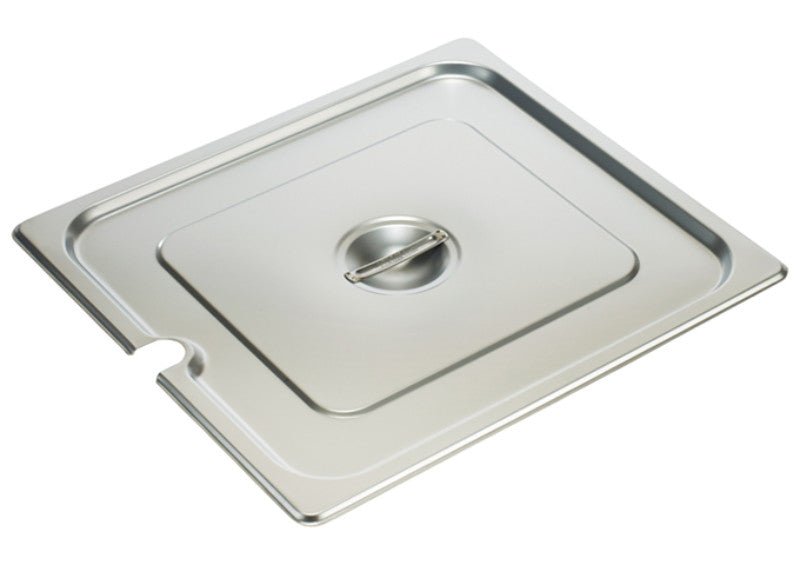 Winco 18/8 Stainless Steel Steam Pan Cover, Slotted - VRS Restaurant Equipment & Supply Store