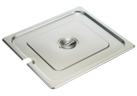Winco 18/8 Stainless Steel Steam Pan Cover, Slotted - VRS Restaurant Equipment & Supply Store