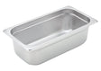 Winco 1/3 Size Stainless Steel Anti-Jam Steam Table Pans - VRS Restaurant Equipment & Supply Store