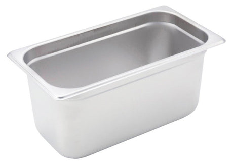 Winco 1/3 Size Stainless Steel Anti-Jam Steam Table Pans - VRS Restaurant Equipment & Supply Store