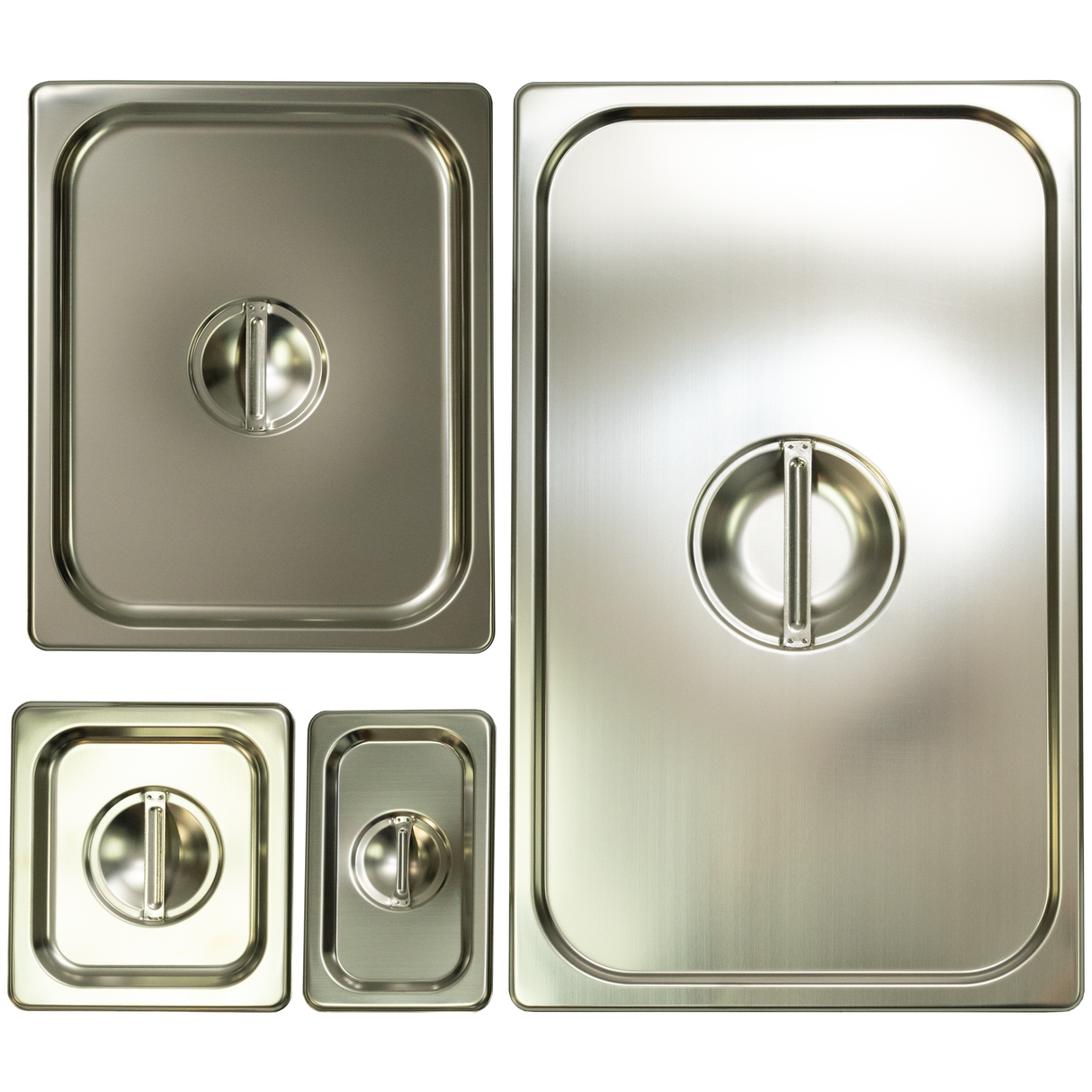 American Chef SPL-4S - 18/8 Stainless Steel Steam Pan Cover, Solid - Quarter (1/4), 18/8 Stainless Steel