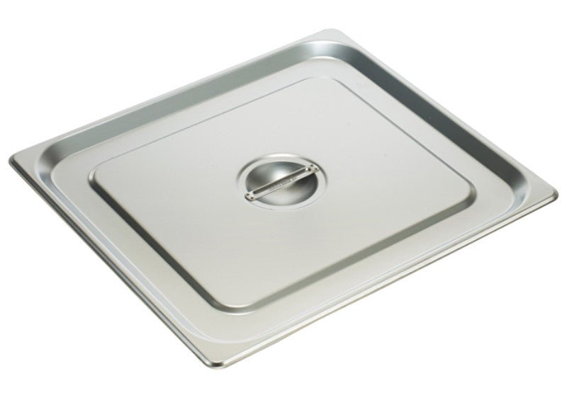 Winco 18/8 Stainless Steel Steam Pan Cover, Solid - VRS Restaurant Equipment & Supply Store