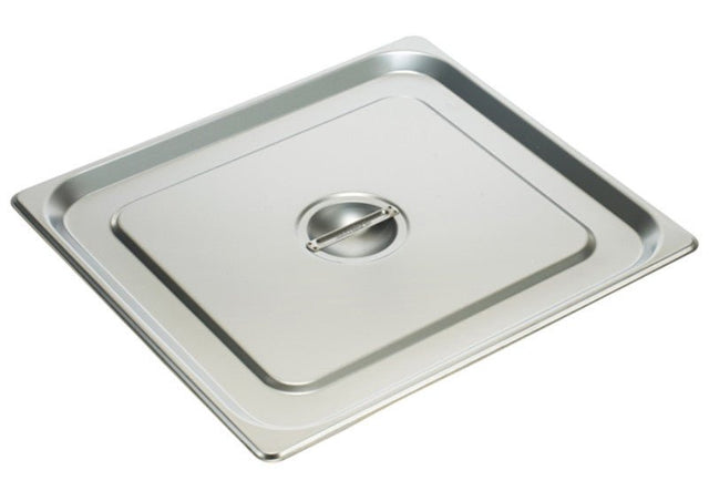 Winco 18/8 Stainless Steel Steam Pan Cover, Solid - VRS Restaurant Equipment & Supply Store