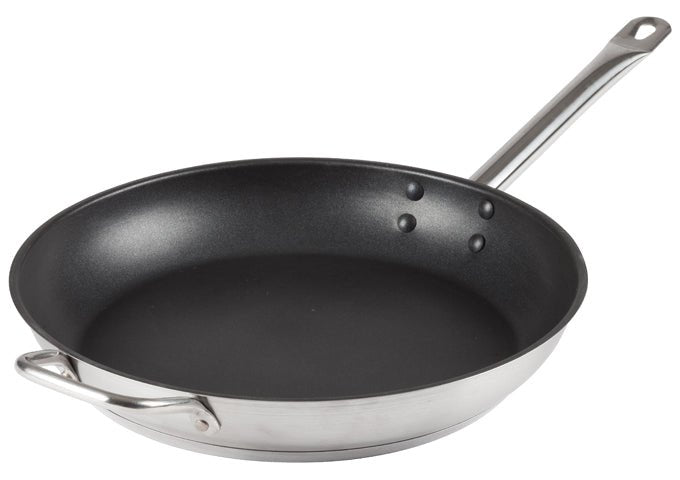 Winco Stainless Steel Fry Pan - VRS Restaurant Equipment & Supply Store