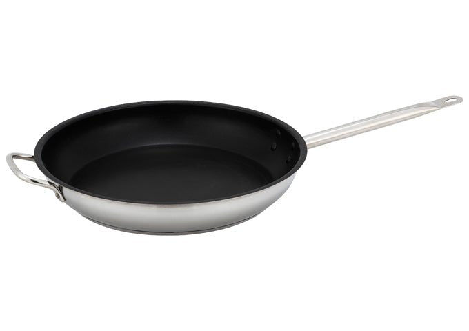 Winco Stainless Steel Fry Pan - VRS Restaurant Equipment & Supply Store