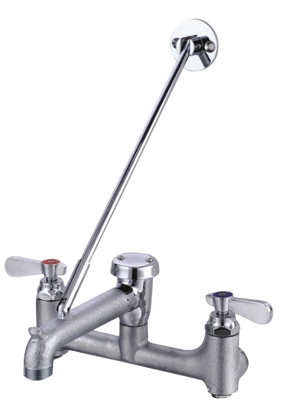 American Chef SSF-8-6HD Service Sink Faucet – Heavy Duty, Lead Free, 8" Adjustable Centers
