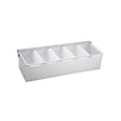 Winco CDP-5 5 Compartment Stainless Steel Condiment Holder - VRS Restaurant Equipment & Supply Store