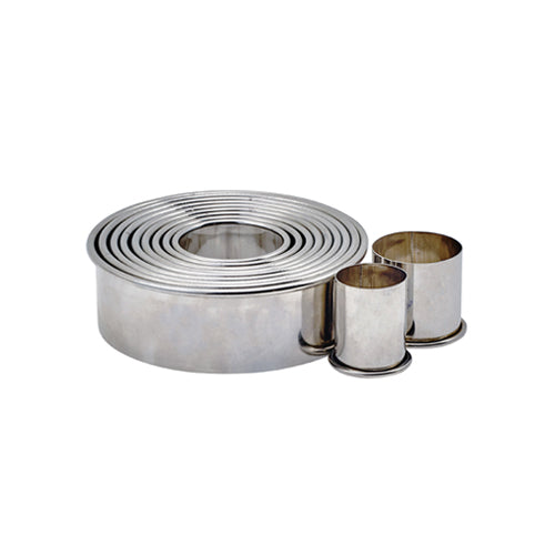 Winco Round Cookie Cutter Set, 11 Piece, Stainless Steel, Plain - VRS Restaurant Equipment & Supply Store