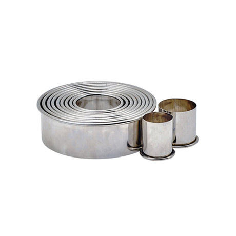 Winco Round Cookie Cutter Set, 11 Piece, Stainless Steel, Plain - VRS Restaurant Equipment & Supply Store